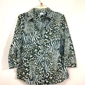 NWT Kim Rogers Women’s Shirt Size M Color: Black